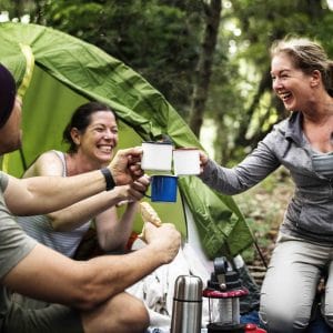 events and adventures singles club members going camping